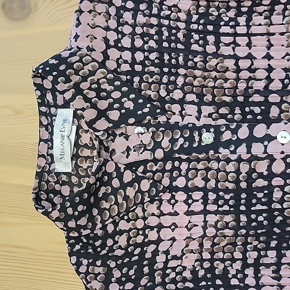 MELANIE LYNE Pleated Shirt L - Picture 2 of 8